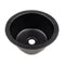 Hand Hammered 12 inch Essex Dual Mount Bar Circle Prep Sink - Matte Black